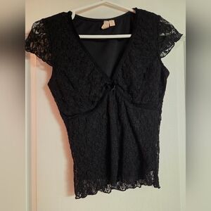 Elegant Black Lace Top
